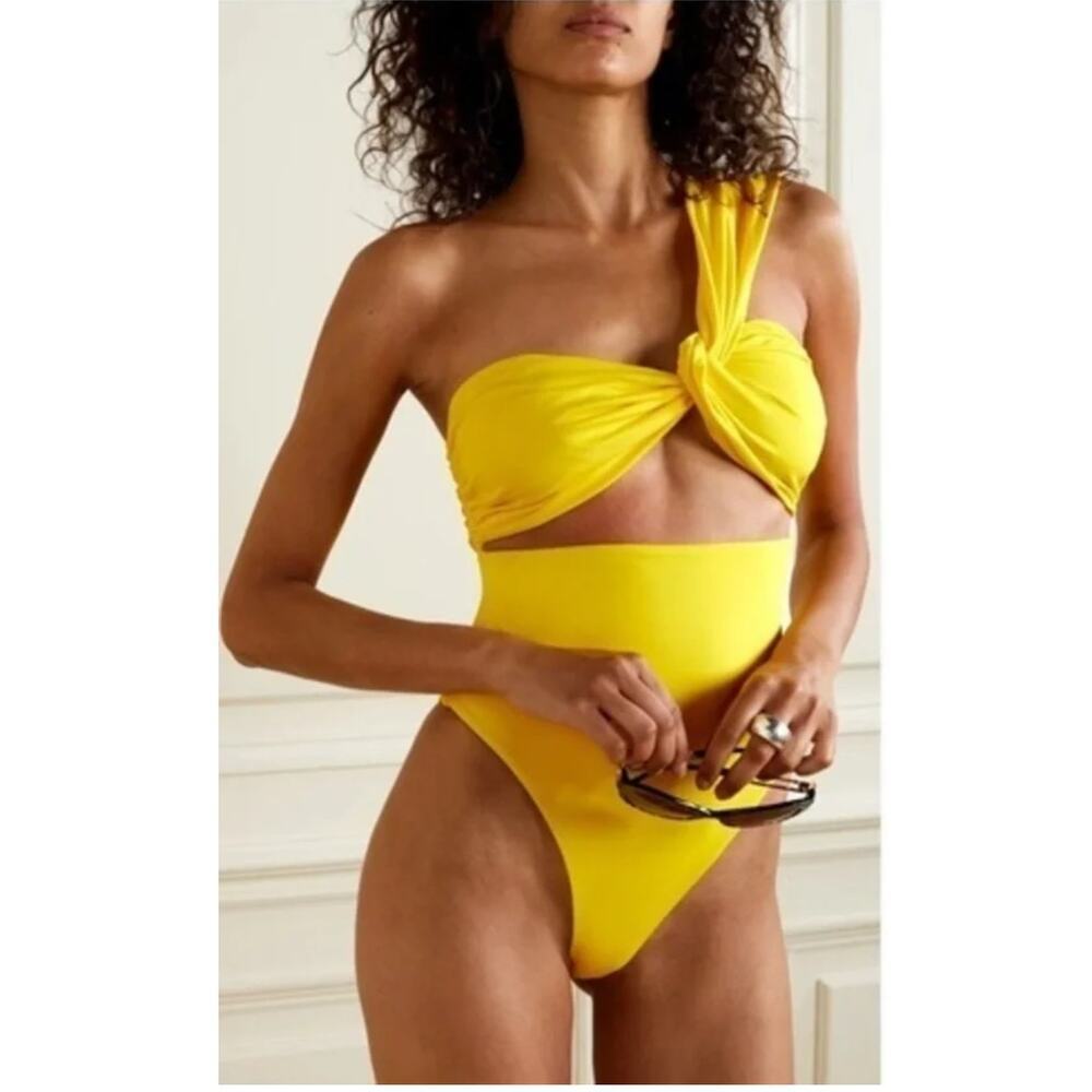 NEW GAUGE81 Digos One-shoulder Recycled Stretch Swimsuit Size Large
